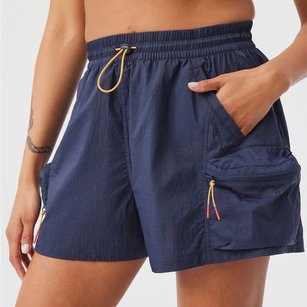 outdoor voices navy windbreaker shorts new in package